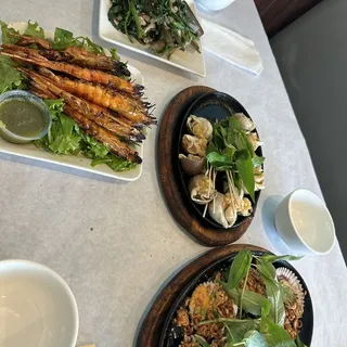 6 Piece Scallops Grilled with Buttered Green Onions