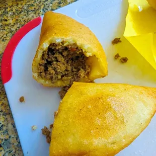 the inside of a pastry
