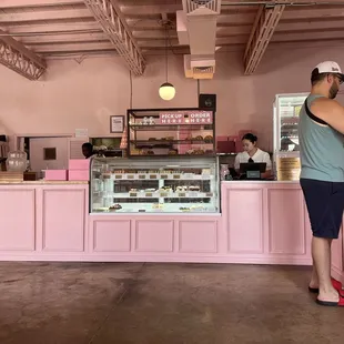 The entrance and the bakery and chocolates