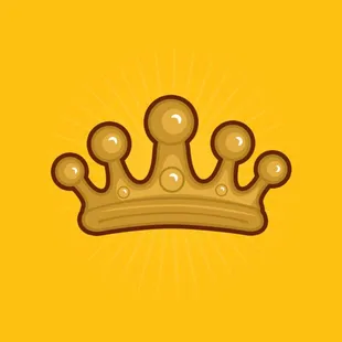 a crown on a yellow background