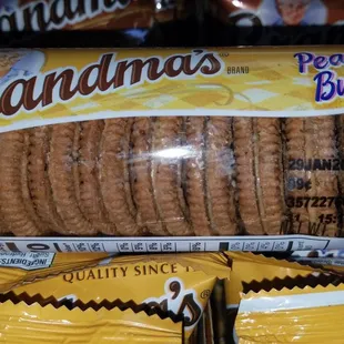 a bag of grandma's peanut butter cookies