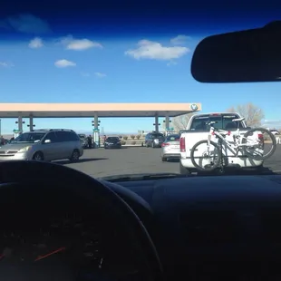 Waiting in line to fill up