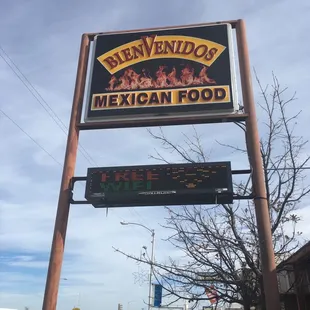 Restaurant signage outside