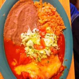 Enchilada Plate - Friday's lunch special - $6.95 and delicious.