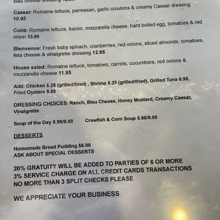 Menus