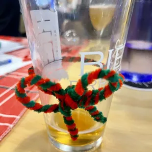 My Christmas wreath thanks to Donna for being extra crafty!