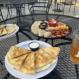 Quesadillas and Sausage Board