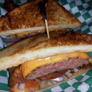 Witwer's Mud Burger on Challah