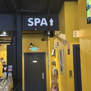 The spa entrance.