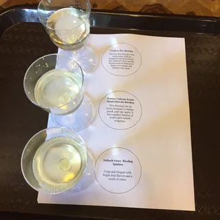 German White Wine Flight (Three Pours 2-oz each)