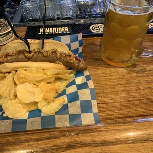 Sausage Roll with Tucher Helles