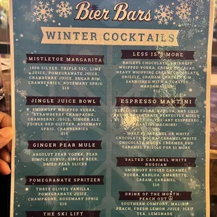 Cocktail Menu