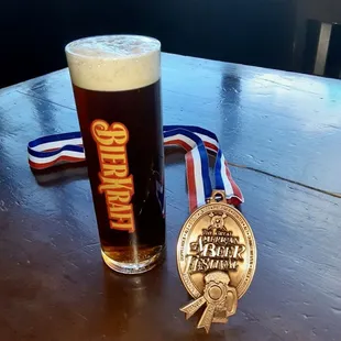 BierKraft Altbier, Gold medal winner of the 2022 European Beer Star and medalist at the 2023 Great American Beer Festival.
