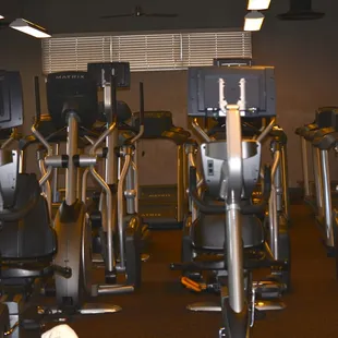 our cardio area, equipped with individual tv&apos;s and full cable network.  Our cardio area separate from our weight area too!