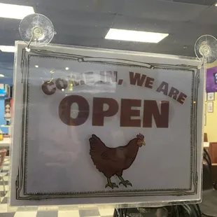 Open chicken