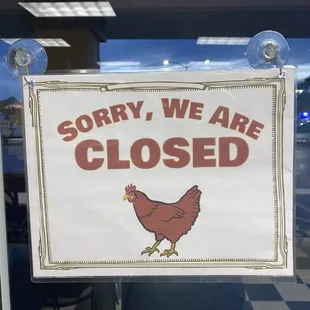 Closed chicken