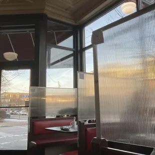 booths near entry door &amp; front windows