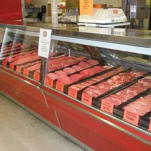a meat display