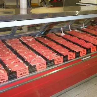 a meat display
