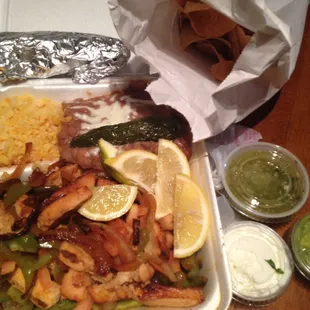 Chicken fajita plate