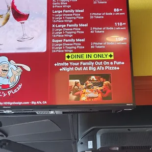 Dine in family meal deals