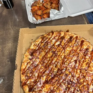 a pizza in a box