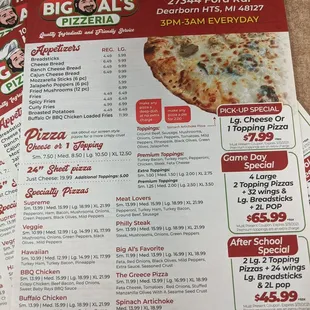pizza prices