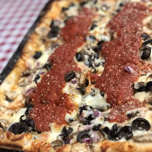 pizza, food