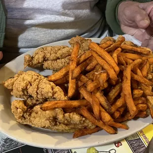 Fried Catfish and Sweet Potato Fries