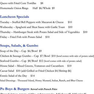 Big Al's Seafood Market &amp; Grill Menu Pg 1 of 2