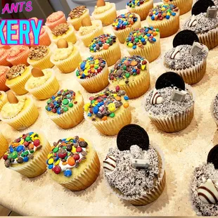 a variety of cupcakes