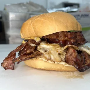 Bodega sandwich, bacon