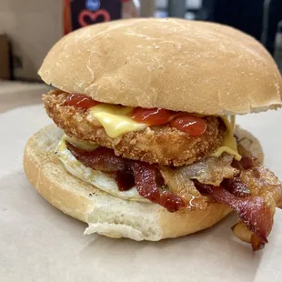 Bodega w/bacon, and SPK, added hashbrown.