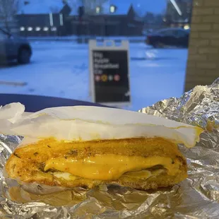 The Bodega with sausage and chipotle sauce