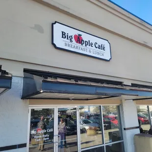the front of the restaurant