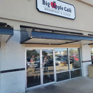 the front of the restaurant