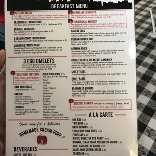 Breakfast Menu
