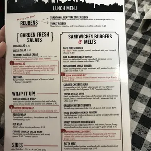 Lunch Menu