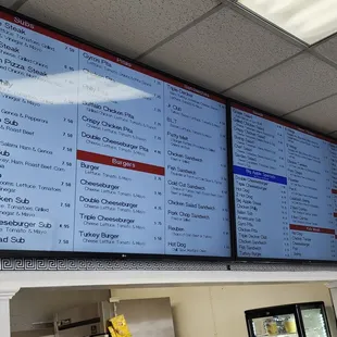 Big board menu