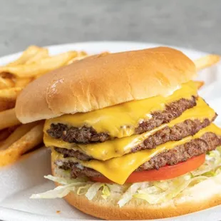 Triple Cheeseburger Combo