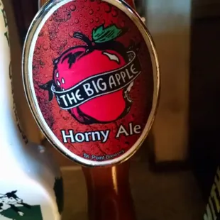 The owner prefers a little randiness to his beer.