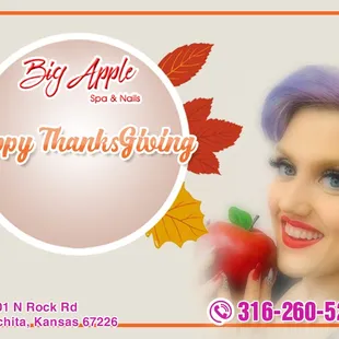 Happy Thanksgiving from Big Apple Spa &amp; Nails