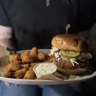 Freestyle Friday- Fried Catfish Sandwich with Tots