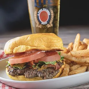 Plain Axe Burger with Salt and Pepper fries