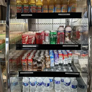 Wide selection of beverages.
