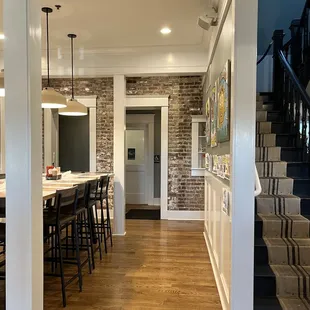 the kitchen and dining area