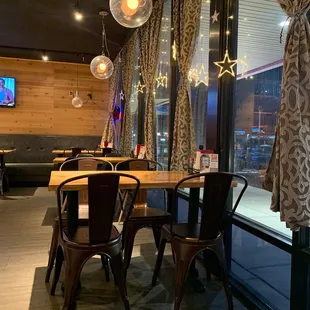 Inside seating area.