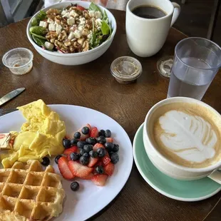 I ordered a Belgian Liege waffle, but it smelled a lot like the freezer, so I ended up eating a little bit.