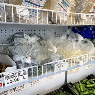 a variety of vegetables on display