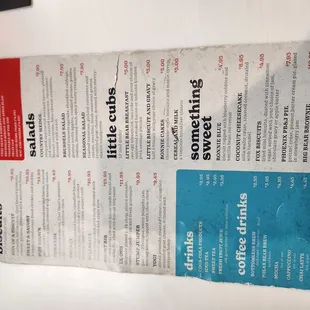 Menu back
